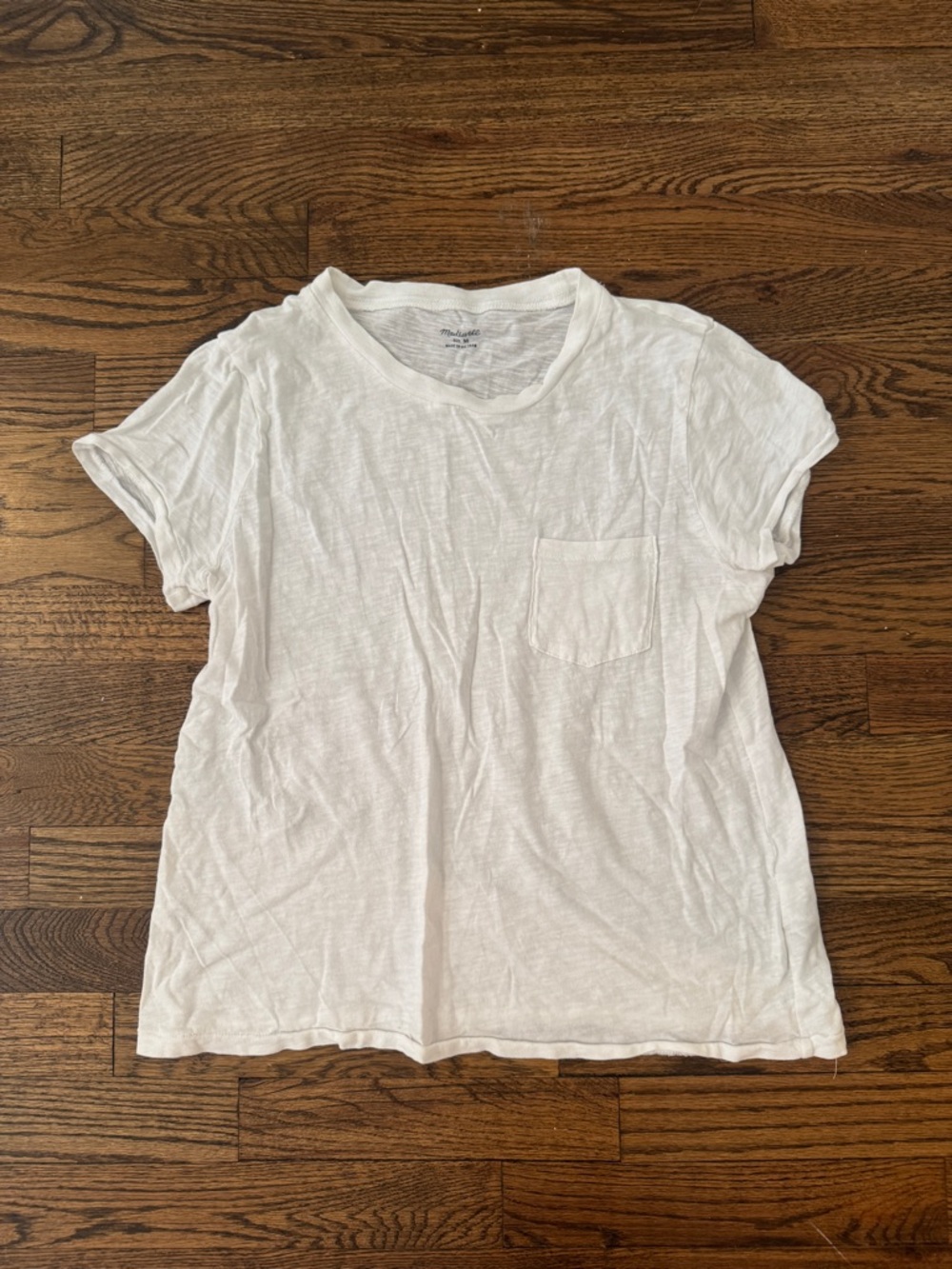 Maxwell Classic White Pocket Short Sleeve Crewneck Tee